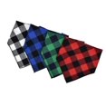 thumbnail image 2 of 4 pañuelos clásicos a cuadros para perros, pañuelo de algodón para cachorros, pañuelo triangular para mascotas, para perros pequeños, medianos y grandes, gatos, 2 of 4