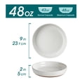 thumbnail image 6 of Vancasso Pasta Bowls Set of 6, 48 oz Stoneware Salad Bowls with Wide and Shallow, Large Serving Bowls, Soup Bowls, Microwave & Dishwasher Safe, Gray, 6 of 7