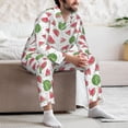 thumbnail image 7 of Disketp Hand Drawn Watermelon for Pajamas Set Long Sleeve Sleepwear Mens Button Down Nightwear Pj Sets-Medium, 7 of 7