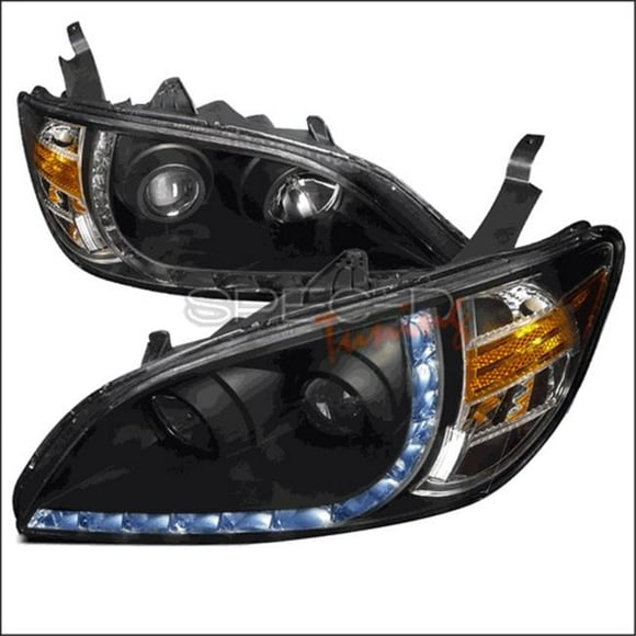 Spec-D Tuning 2LHP-CV04JM-8-RS Projecteur Style R8 Phare pour Honda Civic 04 à 05 - Noir - 10 x 24 x 25 Po