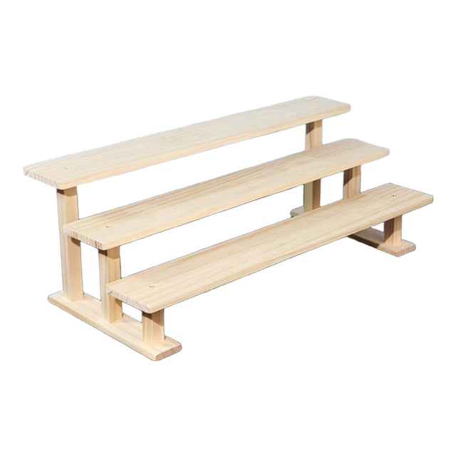Tnarru Figure Display Stand Storage Shelf Decoration Multifunctional Perfume Organizer Wooden Display Riser for Cosmetics Countertop 3 Tier 40cm