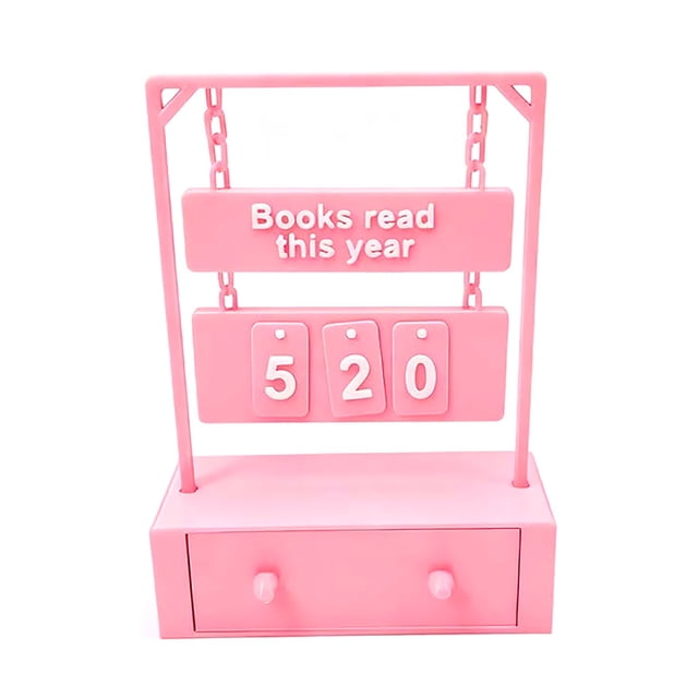 FUYPSE 2026 New Arrivals Desktop Ornament 3D Printed Hanging Book Counter with Digital StorageBookshelf Decor Book Read This Year CounterBooks Read This Year CounterReading Reading List