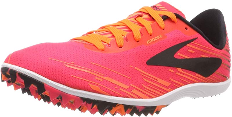 Brooks Women's Mach 18 Spikeless Track Shoe, Pink/Orange, 8.5 B(M) US ...