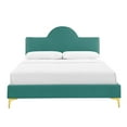 thumbnail image 5 of Modway Sunny Performance Velvet Twin Bed in Teal, 5 of 10
