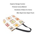 thumbnail image 3 of FORMRS Womens Canvas Tote Bag with Zipper Inner Pocket Shoulder Handbag, Various Toasts, 3 of 7