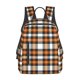 thumbnail image 1 of Disketp Orange Plaid Mochila Ligera e Impermeable, Mochila de Día Resistente para Viajes, Senderismo y Uso Diario para Hombre y Mujer, 1 of 7