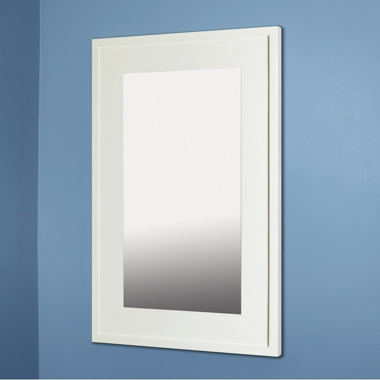 14x24 Contemporary White Mirrored Medicine Cabinet by Fox Hollow