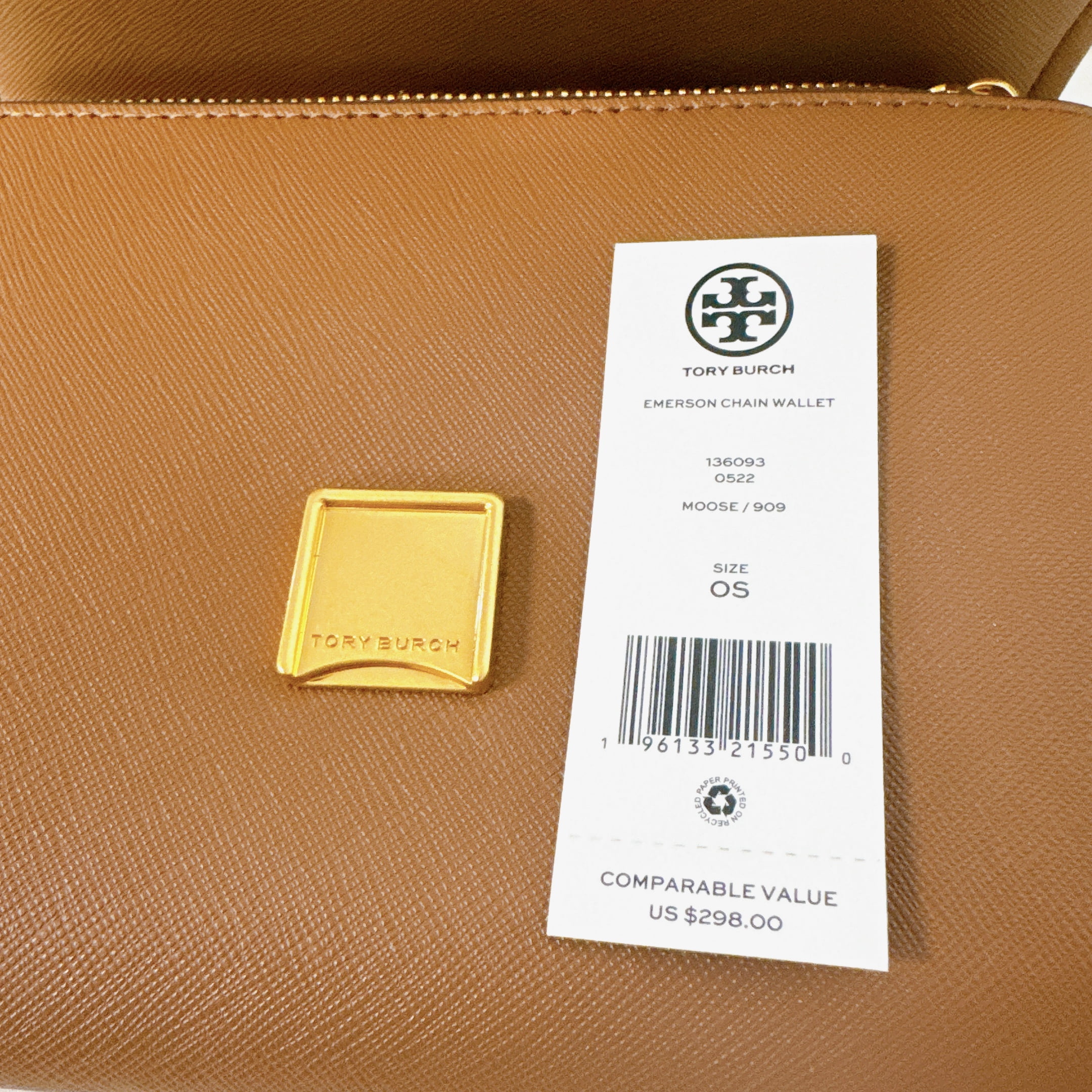 SEBAGO 76112KW911 関税送料込 Tory Burch Women's Emerson Saffiano Leather Chain Wallet