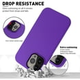 thumbnail image 3 of For Apple iPhone 13 Pro/ iPhone 13 Case with Built-in Screen Protector,Rugged PC Front Cover + Soft TPU Non-Slip Cover, Shockproof Full-Body Protective Case Cover - Purple, 3 of 5