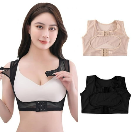 

Popvcly 2 Pack Women Chest Brace up Posture Corrector Shapewear Tops Vest Prevent Humpback Chest Sagging Adjustable Underwear