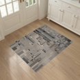 thumbnail image 3 of ODIKA 3'x5' Beige Gray Modern Geometric Block Abstract Washable Throw Rug Contemporary Pixelated Digital Mosaic Pattern for Entryway, Kitchen, Mudroom, Stain Resistant, Low Profile, Non-Slip, 3 of 7