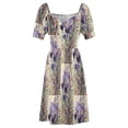 thumbnail image 5 of Iris Painting Sleeveless Dress dresses for woman beach dress Woman's evening dress, 5 of 7