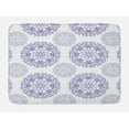 thumbnail image 1 of Oriental Bath Mat, Mandala Inspired Motif with Flower and Heart Ornaments Monochrome Design, Plush Bathroom Decor Mat with Non Slip Backing, 29.5" X 17.5", Dark Lavender White, by Ambesonne, 1 of 2