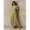 Green, variant on Elegant Green Eyelet Lace Short Sleeve A-Line Maxi Dress