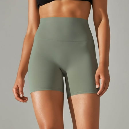 ZHUGeLI Biker Shorts for Women High Waist Tummy Control Stretch Spandex Workout Shorts for Yoga Running Athletic Gym