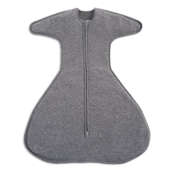 HALO SleepSack SwaddleStretch, Arms Up or Extended Arms, Newborn Baby Swaddle, 0 – 3 months, 0.5 TOG, Grey