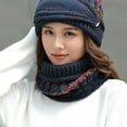 thumbnail image 2 of Guardurnaity Conjunto de gorro de punto de invierno extra grueso y cálido, bufanda segura y agradable para la piel, gorro de invierno grueso y Sombreros Azul, 2 of 6