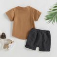 thumbnail image 4 of Fortune Baby Boy Summer Clothes Short Sleeve Color Block Pocket T-Shirt Elastic Waist Shorts 2Pcs Set, 4 of 9