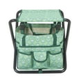 thumbnail image 2 of Expert Gardener Folding Gardening Stool with Detachable Tote,Green, 2 of 7