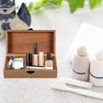 thumbnail image 5 of Wood Storage Box with Lid Solid Wood Container Box Decorative Table Large Rectangular Smooth Rustic Style Store Space to Organize Toys Cosmetics Vintage Color 7.87 * 3.93 * 2.36inch, Brown, 5 of 6