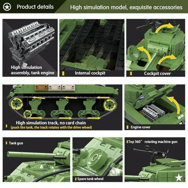 Kazi Bricks Military, Toy Block Army Tank, Transportation Army