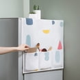 thumbnail image 2 of PEVA Refrigerator Dustproof Cover Waterproof Fridge Waterproof Fridge Hanging Hanging Cover Kitchen Microwave Protector Tool, Geometrical, 2 of 6