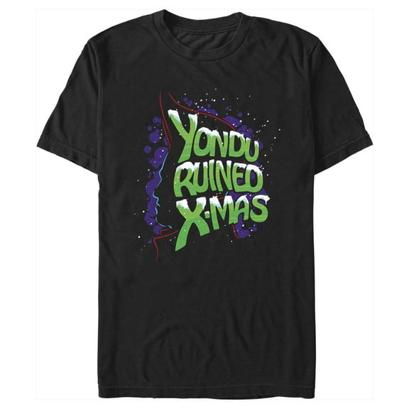Men's Guardians of the Galaxy Holiday Special Yondu Ruined X-Mas Graphic Tee Black 3X Large