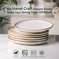 thumbnail image 6 of AmorArc Ceramic Dinner Plates Set of 6,10.5 Inch Handmade Reactive Glaze Stoneware Plates,Large Rustic Shape Dinnerware Dish Set for Kitchen, Microwave & Dishwasher Safe,Scratch Resistant-Pearl White, 6 of 8