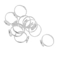 thumbnail image 4 of 10 piezas 10mm anillo ajustable espacios en blanco Base cabujón redondo ajuste de bisel accesorios de bricolaje Blanco plateado Yuyangstore Anillos en blanco, 4 of 7