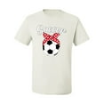 thumbnail image 2 of Wild Bobby, Cute Soccer Mom Ribbon Soccer Ball Gift Sports, Mother's Day, Men Graphic T-Shirt, White, Small, 2 of 3