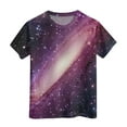 thumbnail image 4 of Gubotare Girls Summer Shirts Girls' Summer Casual Tops Short Sleeve Textured T Shirts Cute Comfy Tees (Dark Purple,Size 12-13 Years), 4 of 4