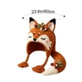 thumbnail image 2 of Hood Hat DIY Crochet Kit Adult Hand Knit Craft Supply Setm, Animal Hood Hat DIY Crochet Kit Beginner Hand Knitting Craft Supplies, DIY Craft Gift for Adults(Fox), 2 of 5
