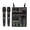 Mixing console with microphone, variant on High-Quality 4-Channel Mixer with UHF Wireless Microphone System - Perfect for Music Performance and Karaoke, 48 Phantom Power, Wireless Phone Connectivity for an Exceptional Music Experience