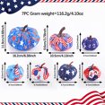 thumbnail image 2 of Halloween Decoration Indoor Outdoor Clearance Under $5.00! Thanksgiving Fall Decorations for Home, 7PCS Halloween Fabric Wrapped Artificial Pumpkin Decor Set, 2 of 7