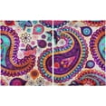thumbnail image 2 of Coolnut Paisley Floral Kitchen Curtains 2 Panels, UV Protected Tier Curtains Half Window Curtains for Guest Room Bathroom Sink Laundry Room Basement,24"x 27", 2 of 6