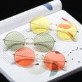 thumbnail image 5 of Gafas De Sol redondas clásicas para mujer, lentes De Sol femeninas De diseño ovalado circular, De aleación De marca a la moda, con espejo oceánico, 5 of 5