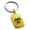 Gold, variant on Stainless Steel Zombie Skull Biohazard Engraved Small Rectangle Dog Tag Charm Keychain Keyring