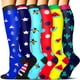 thumbnail image 1 of Calcetines de compresión para hombres y mujeres - 6 pares - Los mejores calcetines atléticos y médicos graduados para hombres y mujeres que corren viajes en vuelo (surtido 8 pequeños y medianos), 1 of 1