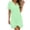 Green, variant on Women's Short Sleeve Knot Front T-Shirt Dress, Casual & Comfortable