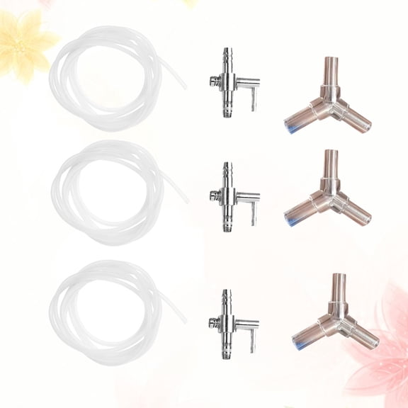 LEORX Air Tubing For Fish Tank Oxygen Pump Control Accessories 3Pcs for Each Type