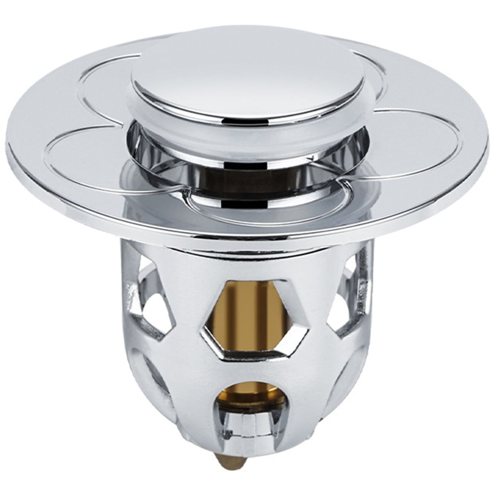 Bathroom Sink Stopper Stainless Pop Up Sink Drain Strainer Brass Bounce