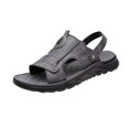 thumbnail image 1 of Sandals for Men, Microfiber Leather Upper with Metal Buckle Detail, Open-Toe Design, Adjustable Snap Closure, 1-3 cm Heel, Polyurethane Sole, 1 of 6