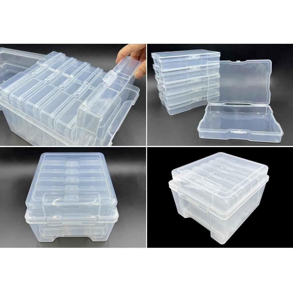 CEORPER 6 Layer Clear Fishing Lure Box Waterproofs Fishing Tool Box Baits Case Organizers Plastic Fishing Tackle Storage Box