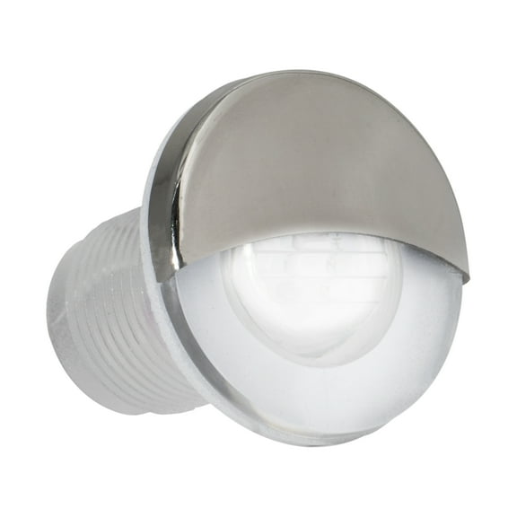 Five Oceans Marine Livewell Lights, LED Boat Courtesy Light, Round Accent Light for Boat Interior, Exterior, Deck, Cockpit, IP68 Waterproof, White LED, 12V, for Pontoon, Fishing Boat, RVs - FO4598