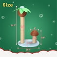 thumbnail image 6 of 27.5in Coconut Palm Tree Cat Scratching Post, Cute Cat Scratcher with Natural Sisal Posts & Dangling Balls for Indoor Cats, 6 of 11