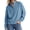 Dark Blue #019, variant on Womens Sweatshirt Waffle Knit Oversized Button Henley Pullover Tops, XL