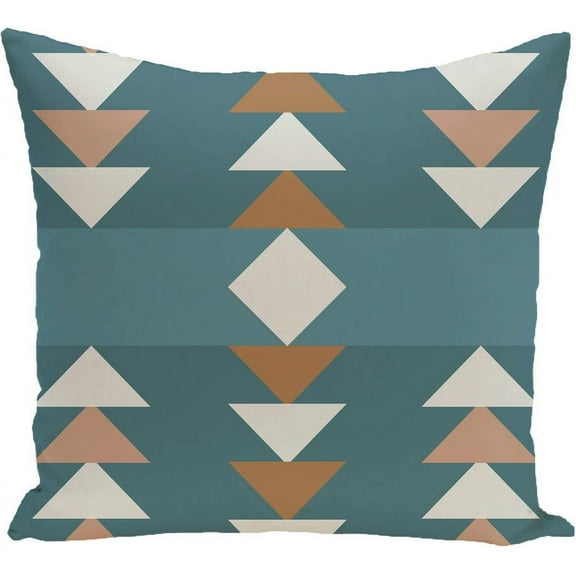 Simply Daisy 16" x 16" Sagebrush Geometric Print Pillow
