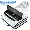 thumbnail image 6 of Zipper Binder with Shoulder Strap 2 inch 3 Ring Waterproof File Folder Organizer Bag 500 Sheet Small Blue Flowers Pattern, 6 of 8