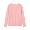 thumbnail image 3 of Women’s Waffle Knit Long Sleeve Shirts, Crew Neck Pullover Sweater Tops, Casual Loose Fit Lightweight Knit Tops for Fall Winter Spring, 3 of 5