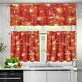 thumbnail image 3 of Christmas Kitchen Curtains and Valances Set Snowflakes 3 Pieces Kitchen Curtains Window Treatments for Cafe Living Room Decor European Curtains with Rod Pocket Kitchen Curtains Sets, 3 of 4